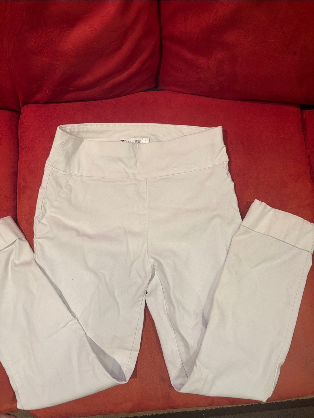 NY&Co Women's White Pull-On cuffed Stretch Pants
